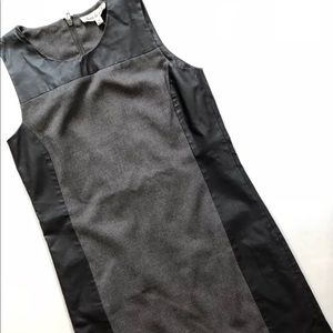 NWT Stitch Fix OLIVE & OAK Gray Faux Leather Dress